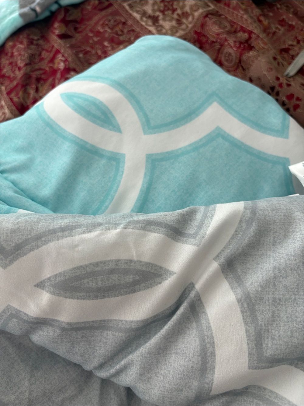 The Big One Aqua & Gray Full Comforter